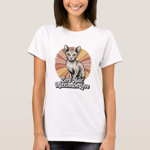 T-shirt Zéro Cheveux Amour Maximum Sphynx Rétro