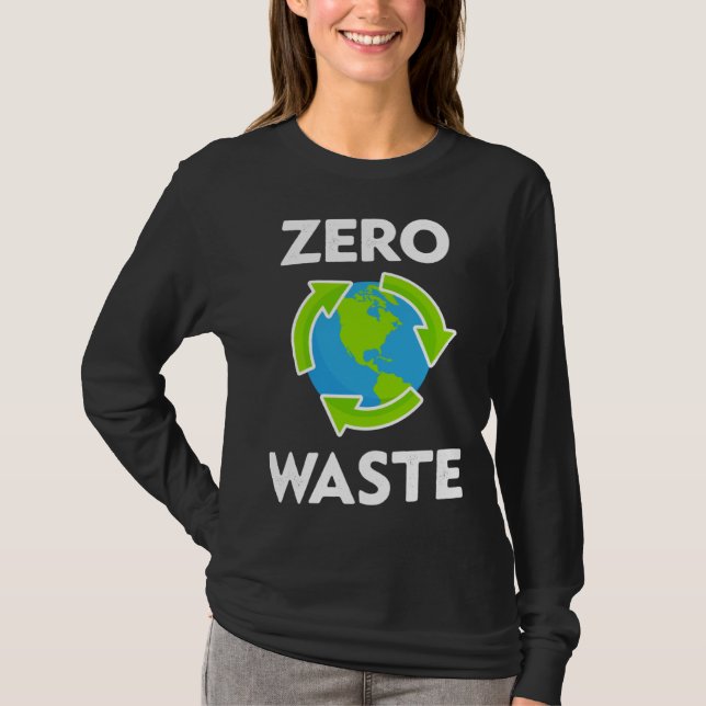 T-shirt Zéro Déchet Terre Jour Environnemental Enseignant  (Devant)