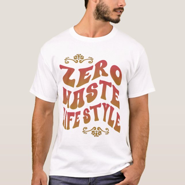T-shirt Zéro Déchets Style de vie Typographie (Devant)