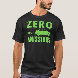 T-shirt Zéro Émissions 100 Du Temps Voiture EV Voiture Éle