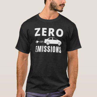 T-shirt Zéro Émissions 100 Du Temps Voiture EV Voiture Éle