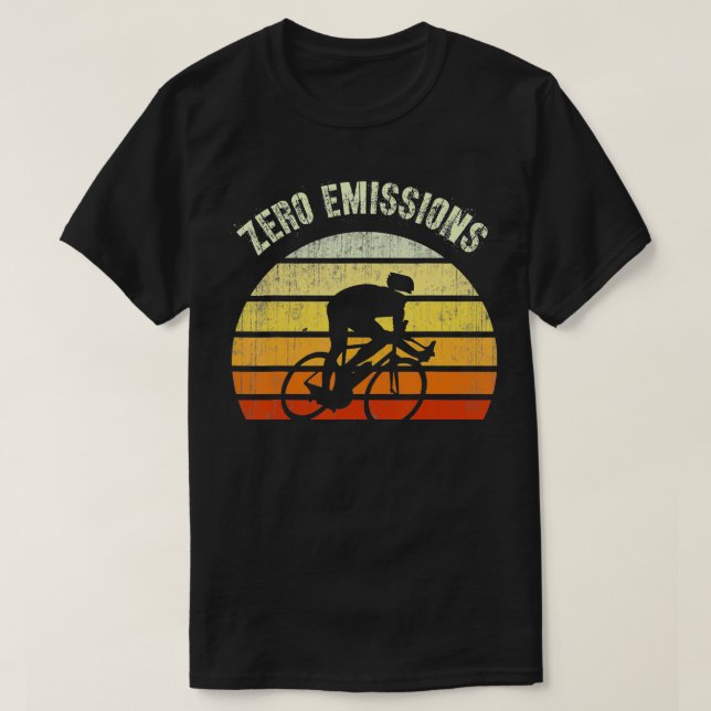 T-shirt ZÉRO ÉMISSIONS Faites le tour de votre vélo Cycolo (Design devant)