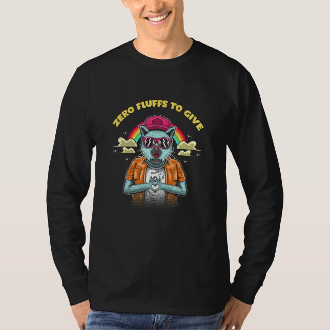 T-shirt Zéro Fausse Fourrure à Donner Chat  Maman Chat Cha (Devant)