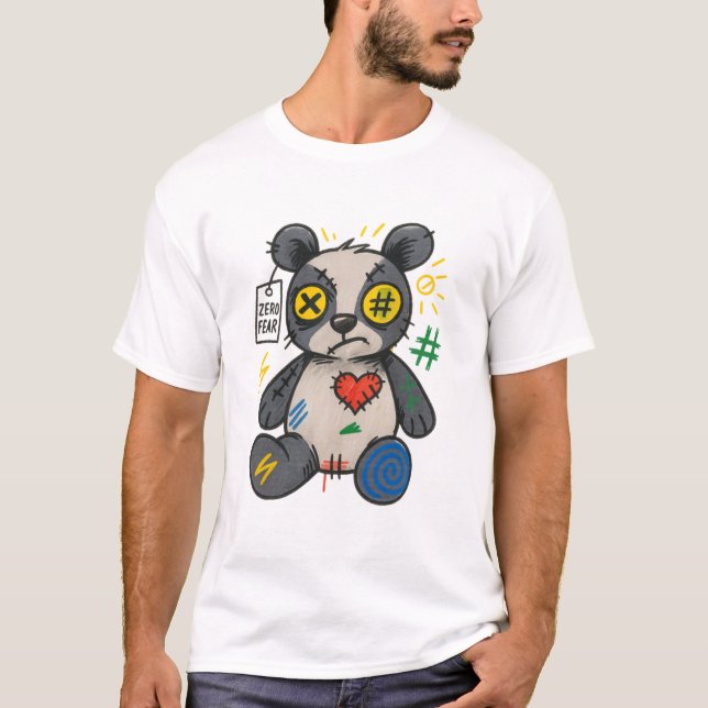 T-shirt Zero Fear Panda — Emo Rebelle (Devant)