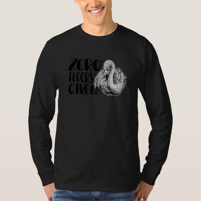 T-shirt Zero Flocks Given  Animal  Flamingo For Men Women  (Devant)