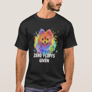 T-shirt Zéro Fluffs Donné Poméranien Pom Pom Humour Chien 