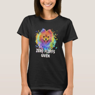 T-shirt Zero Fluffs Given Pomeranian Pom Pom Humor Dog  1