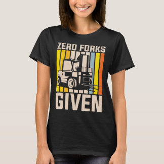 T-shirt Zéro fourche donnée opérateur d'équipement lourd