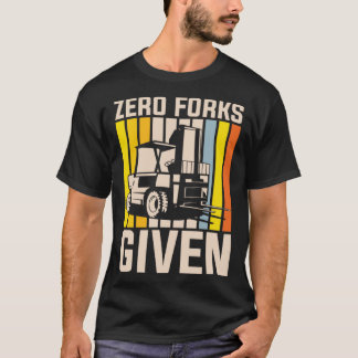 T-shirt Zéro fourche donnée opérateur d'équipement lourd