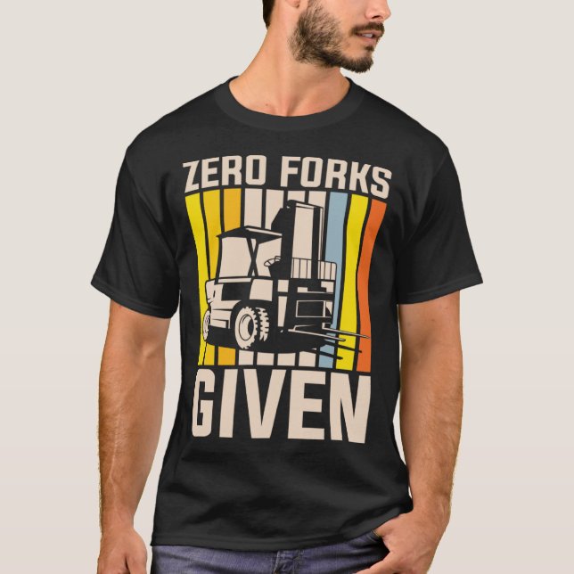 T-shirt Zéro fourche donnée opérateur d'équipement lourd (Devant)