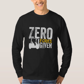 T-shirt Zéro fourches données chariot élévateur certifié