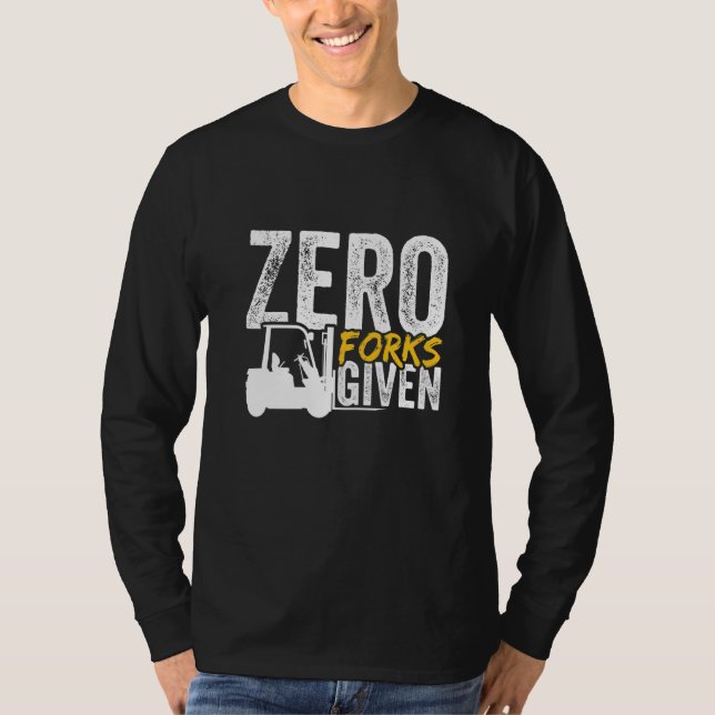 T-shirt Zéro fourches données chariot élévateur certifié (Devant)