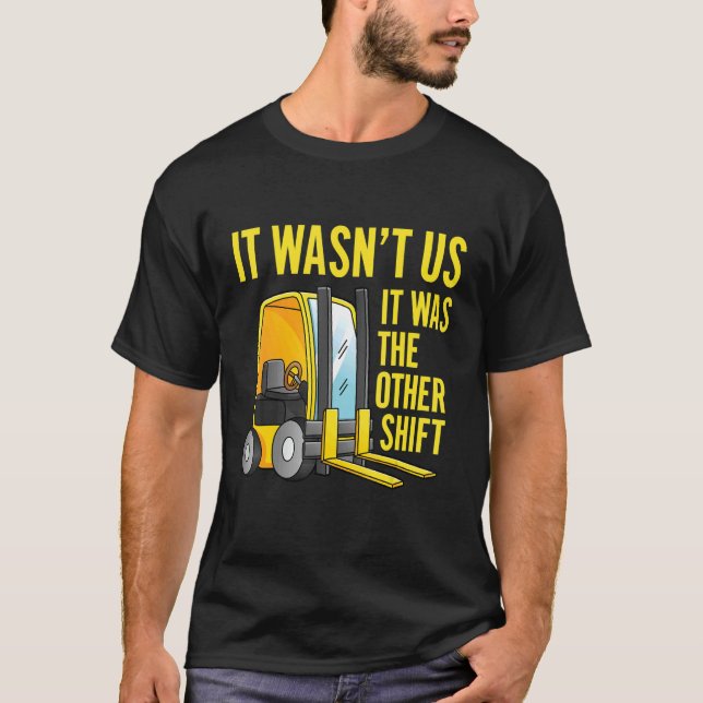 T-shirt Zéro Fourchettes données Fork-lifter Opérateur For (Devant)