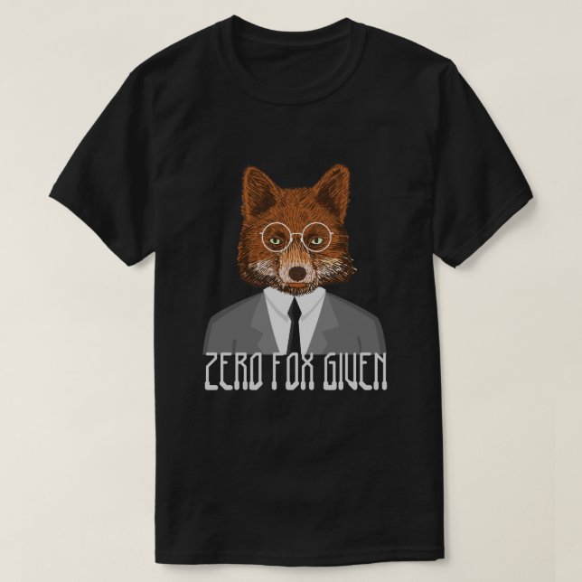 T-shirt Zero Fox A Donné Fox Dans Un Costume Et Des Lunett (Design devant)