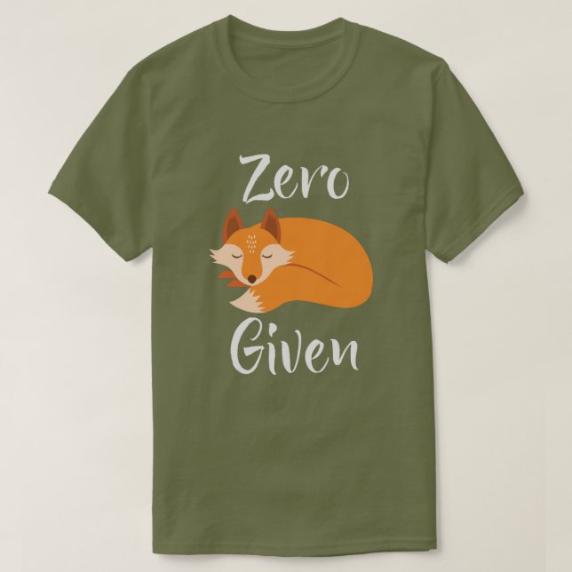 T-shirt Zero Fox Donné Attitude La Plus Coolle T Chemise (Design devant)