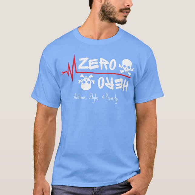 T-shirt Zéro Héros vintage (Devant)
