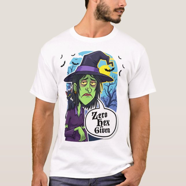 T-shirt Zéro Hex Donné Drôle Sorcière Halloween Costume Te (Devant)