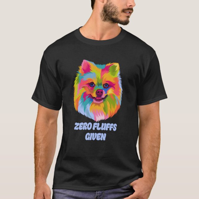 T-shirt Zéro Liquides Donnés Poméranien Pom Pom Humour Chi (Devant)