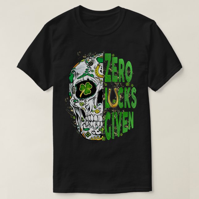 T-shirt Zéro Lucks Donné Drôle Jour de la Saint Patrick Cr (Design devant)