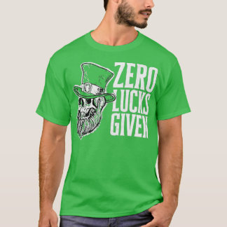 T-shirt Zéro Lucks Donné Drôle Jour de la Saint Patrick Cr
