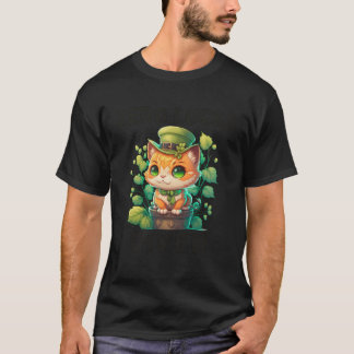 T-shirt Zero Lucks Given  Cute Cat St Patricks Day Party W