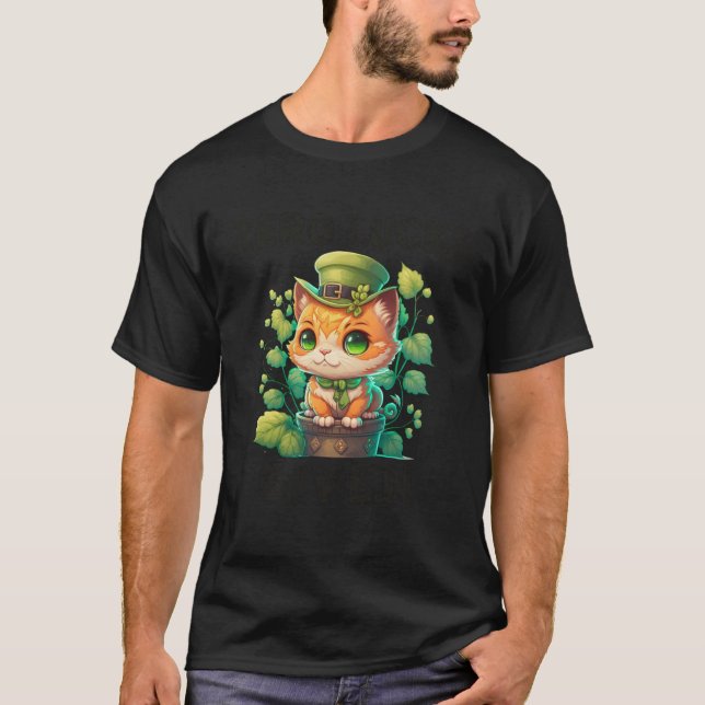 T-shirt Zero Lucks Given  Cute Cat St Patricks Day Party W (Devant)