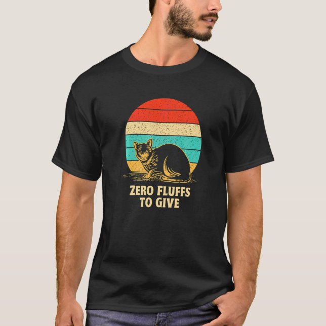 T-shirt Zéro Peluches à Donner Chat Maman Chat Chaton Papa (Devant)