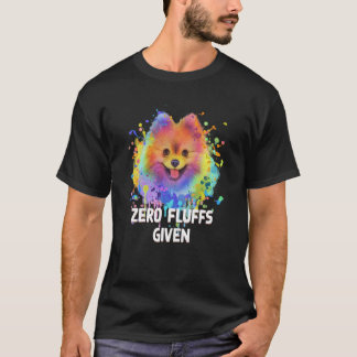 T-shirt Zéro Peluches Données Pomeranian Pom Pom Humour Ch