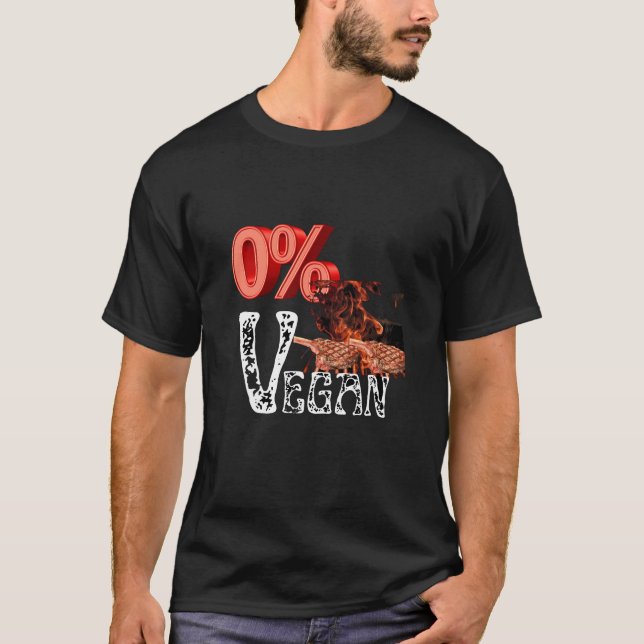 T-shirt Zéro Pour Cent Vegan Grill (Devant)