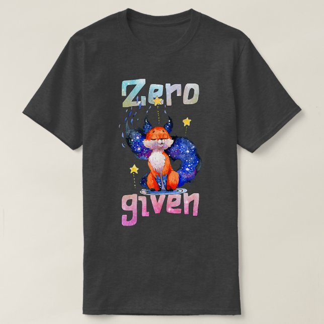 T-shirt Zéro Pour Donné, Drôle Pour (Design devant)