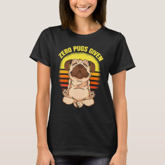 T-shirt Zéro Pug Donné Chien Faisant Du Yoga Vintage Namas