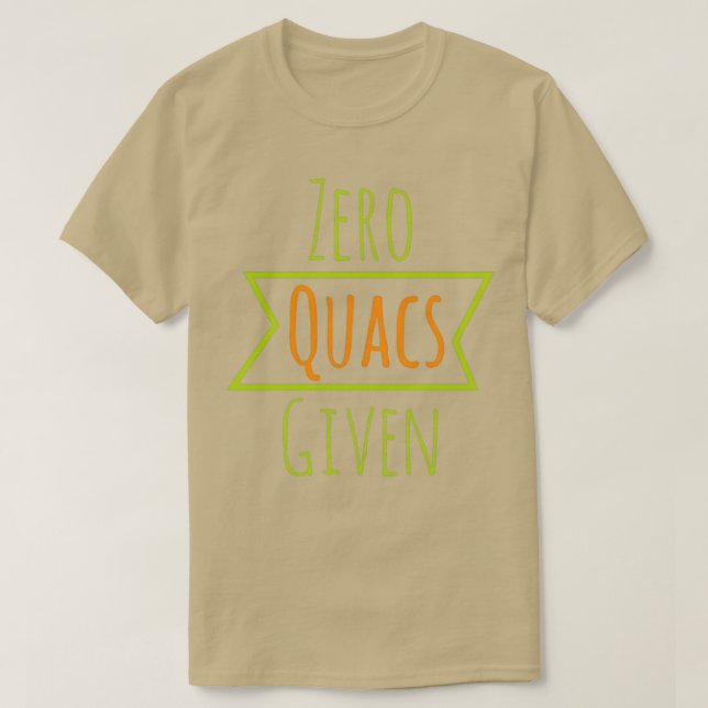 T-shirt Zéro Quacs donné (Design devant)