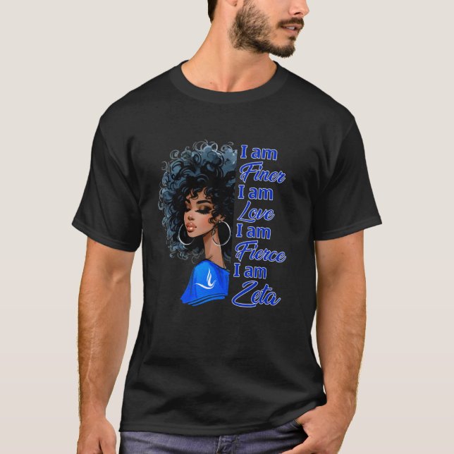 T-shirt Zeta Phi Beta Sorority Sisterhood HBCU Black Girl (Devant)