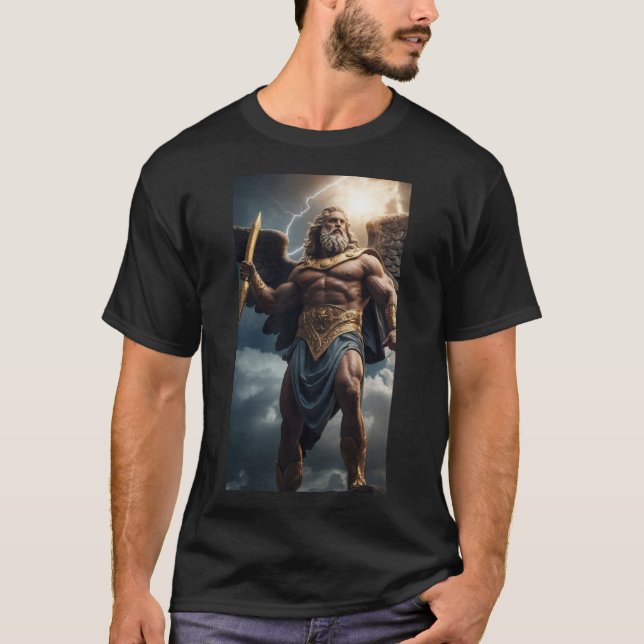 T-shirt Zeus - Dirigeant du mont Olympe (Devant)