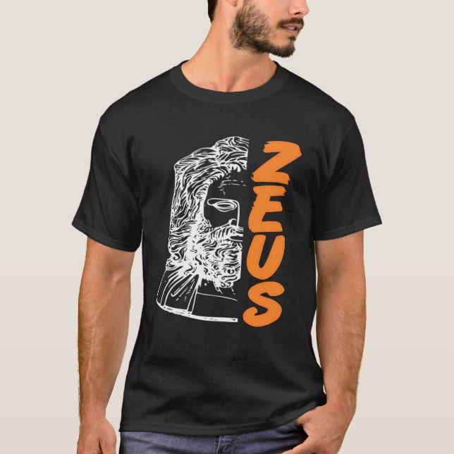 T-shirt Zeus Greek God of Thunder Power Strength Olympus L (Devant)