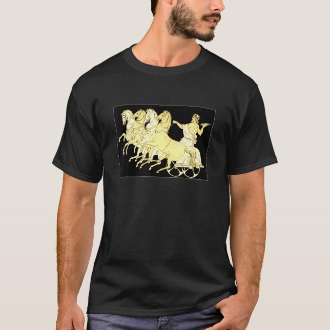 T-shirt Zeus In Chariot With Thunder And Horses (Devant)