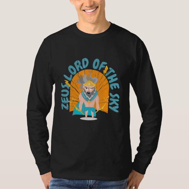 T-shirt zeus lord thunder god throw throwing (Devant)