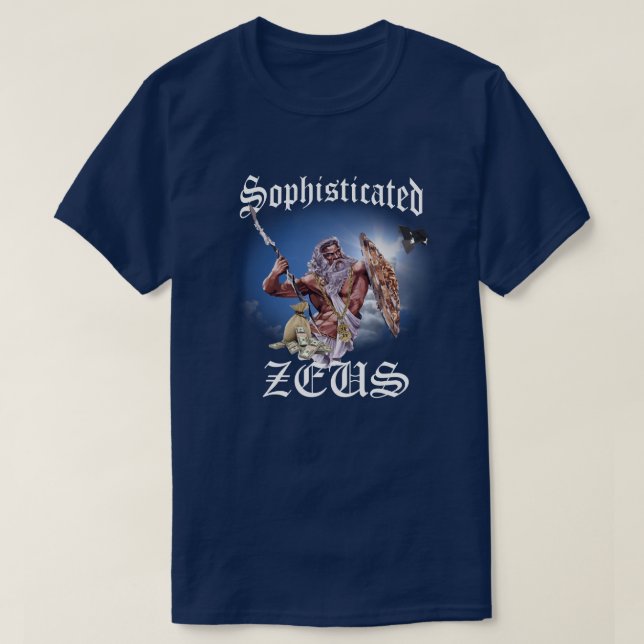 T-shirt Zeus sophistiqué, Dieu grec, Gym et cadeau Sport (Design devant)