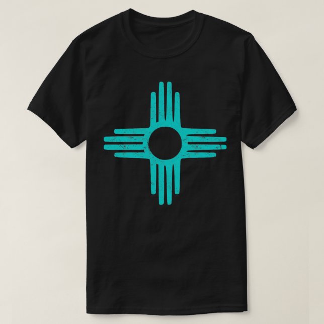 T-shirt ZiaNouveau-Mexique Turquoise (Design devant)