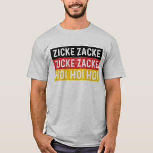 T-shirt Zicke Zacke Hoi Oktoberfest Drapeau allemand drôle