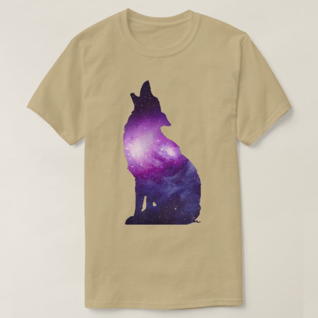 T-shirt Zidika loup galaxy (Design devant)