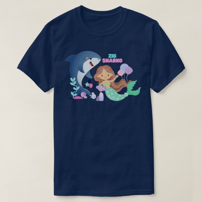 T-shirt Zig et Sharko Games mignons (Design devant)