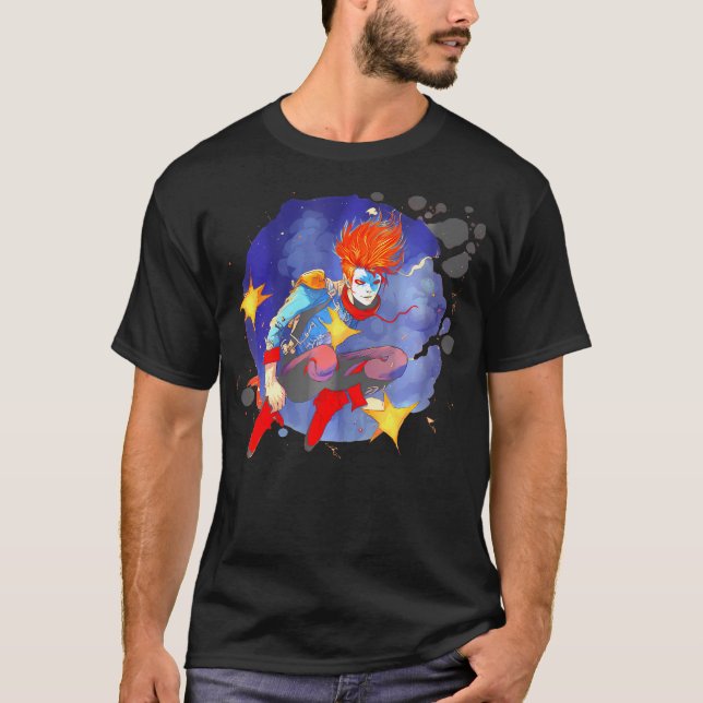 T-shirt Ziggy Flotte Dans Stardust Music Inspiré Spaceman (Devant)