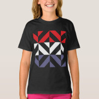 ZigZag géométrique rouge blanc et bleu