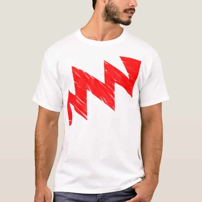 T-shirt ZigZag tendu - Rouge (Devant)