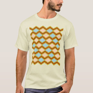 T-shirt Zigzags et diamants Art Abstrait