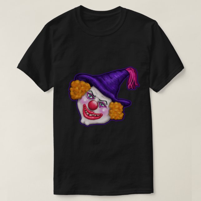 T-shirt Zilko, le clown à visage Déplaisant | L'art de Che (Design devant)