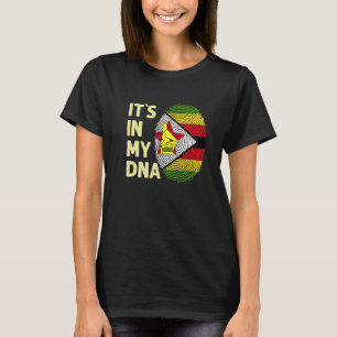 T-shirt Zimbabwe Dans Mon Adn Zimbabwe Flag Team Zimbabwe
