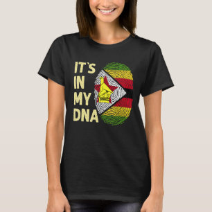 T-shirt Zimbabwe Dans Mon Adn Zimbabwe Flag Team Zimbabwe