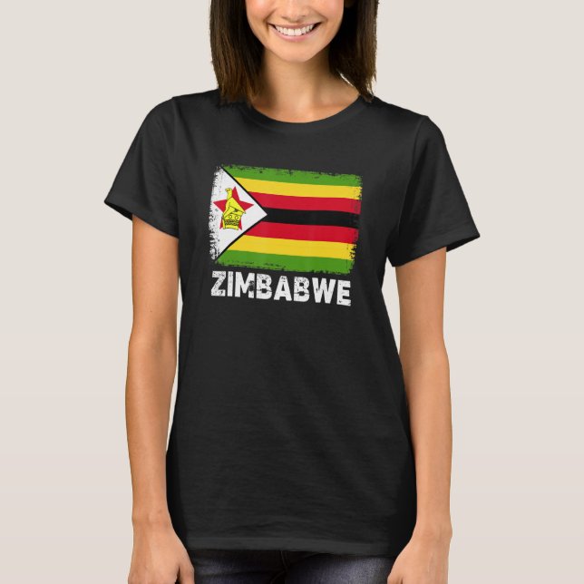 T-shirt Zimbabwe Drapeau Soutien Zimbabwe Personnes Femmes (Devant)